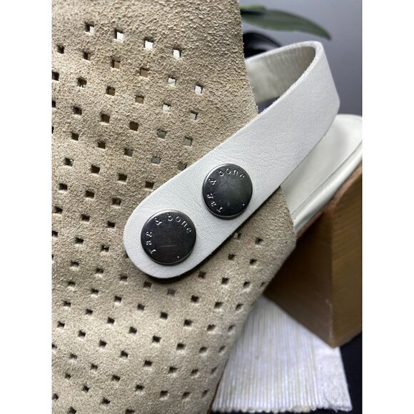 Rag & Bone Leigh Sandal Stucco Suede Womens Size 37.5 - Picture 13 of 14
